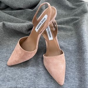 Steve Madden Pink Suede Slingback Pumps ~ NWOB